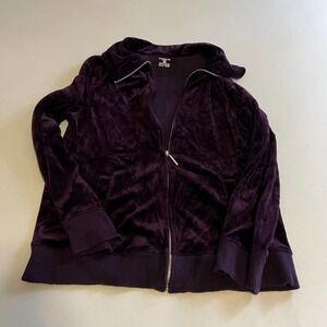 JONES New York Sport Purple velour jacket L